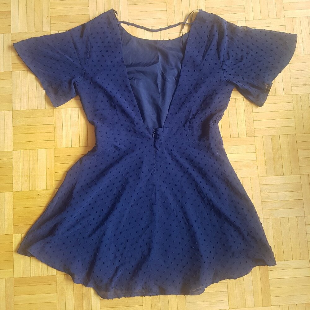 Forever21 Navy blue Dress 2010's New with Tags Size L - Picture 4 of 9